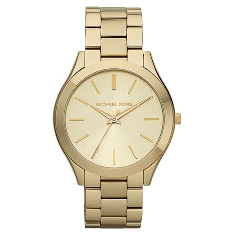 michael kors ladies runway slim gold bracelet watch|Michael Kors unisex watch.